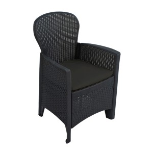 Sicily All-Weather Plastic Rattan Armchair (Pack of 2)