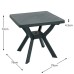 Turin All-Weather 79cm Square Plastic Table with Parma Chairs