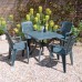 Turin All-Weather 79cm Square Plastic Table with Parma Chairs
