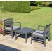 Venice All-Weather Plastic Coffee Table & Chair Set