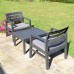 Venice All-Weather Plastic Coffee Table & Chair Set