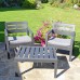 Venice All-Weather Plastic Coffee Table & Chair Set
