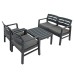 Venice All-Weather Plastic Coffee Table & Sofa Set