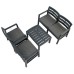 Venice All-Weather Plastic Coffee Table & Sofa Set