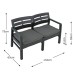 Venice All-Weather Plastic Coffee Table & Sofa Set