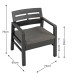 Venice All-Weather Plastic Coffee Table & Sofa Set