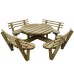 Circular Picnic Table With Backrests