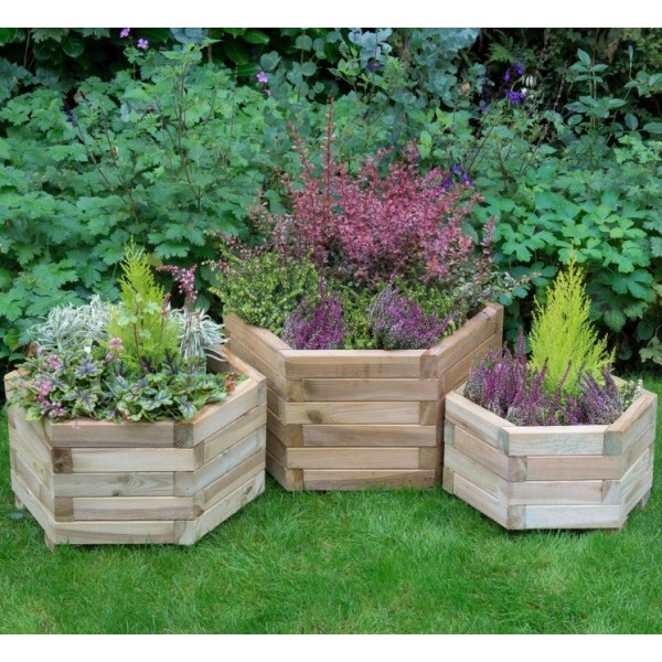 York Hexagonal Planter Set of 3