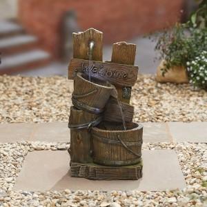 Fence Post Pours Water Feature