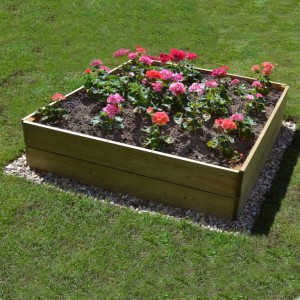 Square Wooden Raised Bed