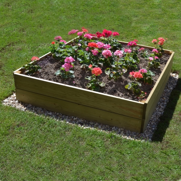 Square Wooden Raised Bed