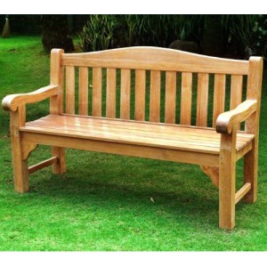 Oxford 3 Seater Teak Garden Bench (Fully Assembled)