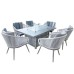 Aspen Fire Pit Patio Set - 6 Seater