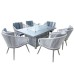 Aspen Fire Pit Patio Set - 6 Seater