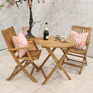 York Bistro Set with Armchairs