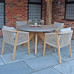 Luna Table With 4 Roma Dining Chairs (Round 120cm)