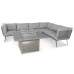 Mayfair Modular Corner Set With Square Fire Pit Table