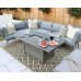 Mayfair Modular Corner Set With Rectangular Fire Pit Table