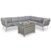 Mayfair Modular Corner Set With Rectangular Fire Pit Table