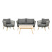 Milan Coffee Table And Chairs Set - 4 Seater