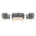 Milan Coffee Table And Chairs Set - 4 Seater