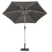 2.5m Brushed Aluminium Crank & Tilt Parasol - Grey