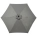 2.5m Brushed Aluminium Crank & Tilt Parasol - Grey