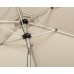 2.5m Brushed Aluminium Crank & Tilt Parasol - Ivory