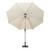 3m Brushed Aluminium Crank & Tilt Parasol - Ivory