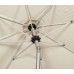 3m Brushed Aluminium Crank & Tilt Parasol - Ivory