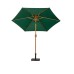 2.5m Green Wood-Look Crank and Tilt Parasol