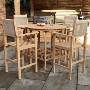 Roma Bar Set with Rope High Chairs