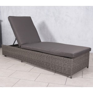 Paris Adjustable Sun Lounger - Rattan