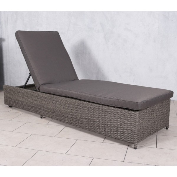 Paris Adjustable Sun Lounger - Rattan