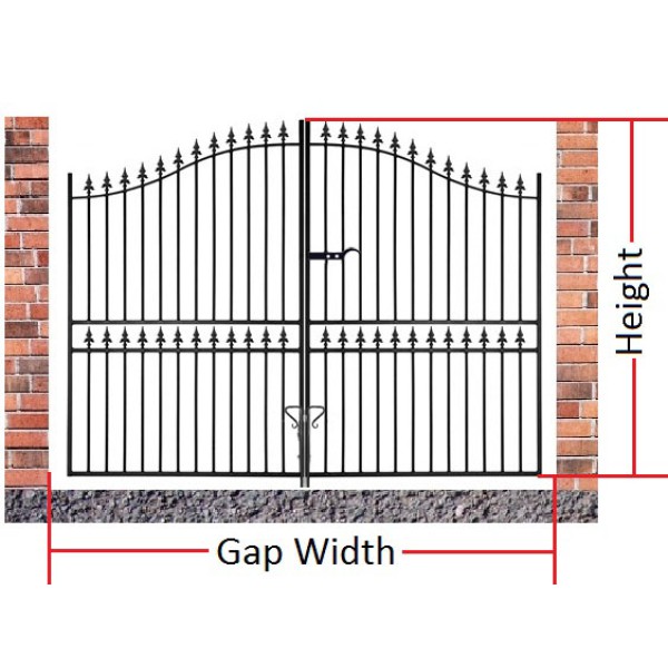 Made to Measure Corfe Bow Top Double Gates