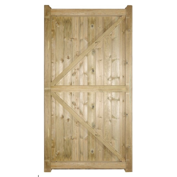 Drayton Tall Single Timber Gargen Gates 750mm Wide x 1800mm High wood wooden DR50