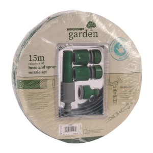 Garden Hose & Spray Nozzle Set (15M)