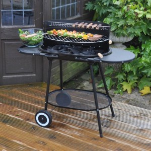 Oval Steel Trolley BBQ