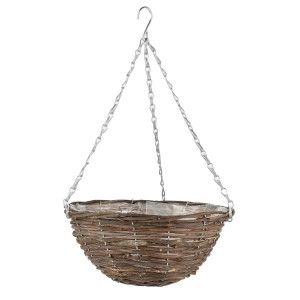 Rattan Hanging Basket 14"