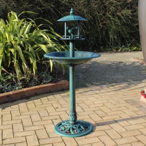 Bird Bath with Feeding Table