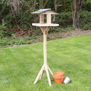 Traditional Wooden Bird Table