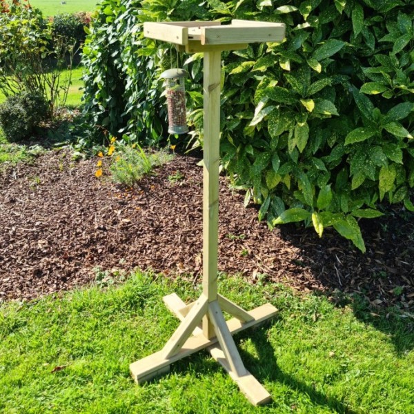 Wooden Bird Feeder Table