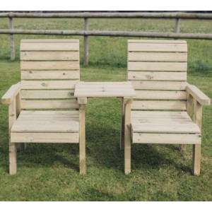 Clover Love Seat With Straight Table