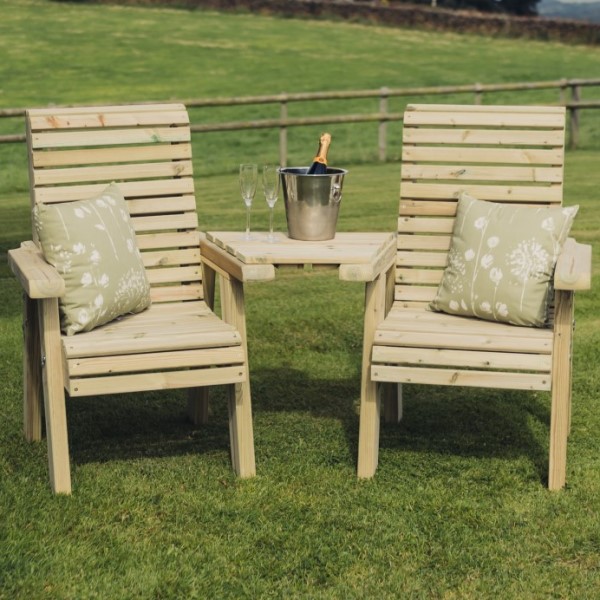 Ergo Love Seat With Angled Table