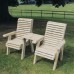 Ergo Love Seat With Straight Table