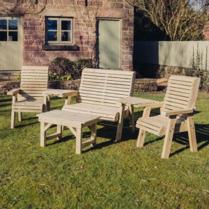 Ergo Coffee Table And Chairs Set - 4 Seater