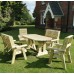 Ergo Table, Chairs And Bench Set - 6 Seater