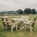Ergo Table, Chairs And Bench Set - 6 Seater