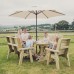 Ergo Table, Chairs And Bench Set - 6 Seater