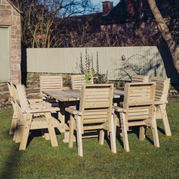 Ergo Table And Chairs Set - 8 Seater Square